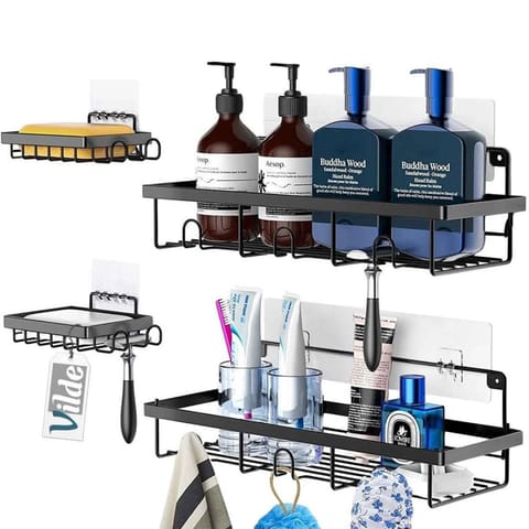 ⁨PÓŁKA ŁAZIENKOWA KUCHENNA PRZYKLEJANA ZESTAW 4 szt. 569735⁩ w sklepie Wasserman.eu