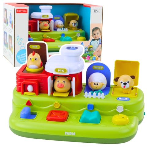 ⁨Zabawka Interaktywna Edukacyjna Dla Malucha Wyskakujące Zwierzęta Farma⁩ w sklepie Wasserman.eu