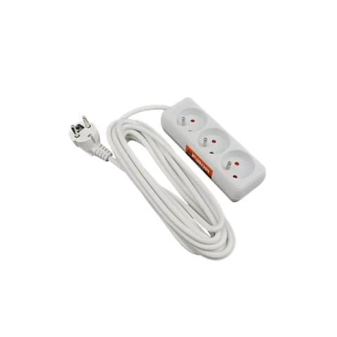 ⁨LISTWA ZASILAJĄCA 3 GNIAZDA 5M Z UZIEMIENIEM⁩ w sklepie Wasserman.eu