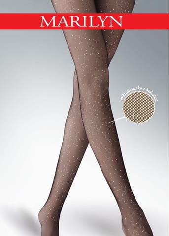 ⁨RAJSTOPY MARILYN FLORES STARS (kolor black - silver, rozmiar 2)⁩ w sklepie Wasserman.eu