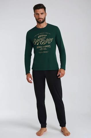 ⁨Piżama Imress 40952-79X Ciemnozielono-Czarny (Rozmiar XL)⁩ w sklepie Wasserman.eu