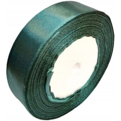 ⁨Wstążka satynowa 25mm/32m butelkowa zieleń WS25-74 BREWIS⁩ w sklepie Wasserman.eu