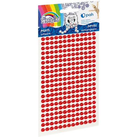 ⁨Perełki samoprzylepne Fiorello czerwone GR-PS162-4⁩ w sklepie Wasserman.eu