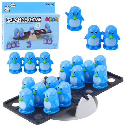 ⁨Gra Zręcznościowa Edukacyjna Dla Dzieci Balansujące Pingwiny Niebieskie⁩ w sklepie Wasserman.eu