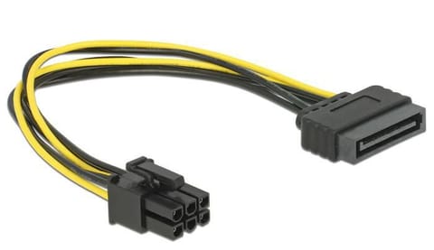 SATA Power(M) -> PCI Express 6Pin 21cm cable at Wasserman.eu