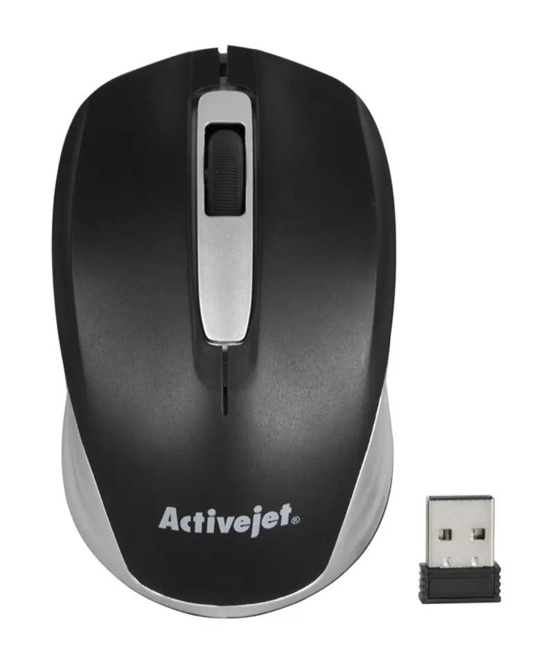 ⁨Activejet mouse AMY-313 wireless computer mouse (optical; 1200 DPI; black)⁩ at Wasserman.eu