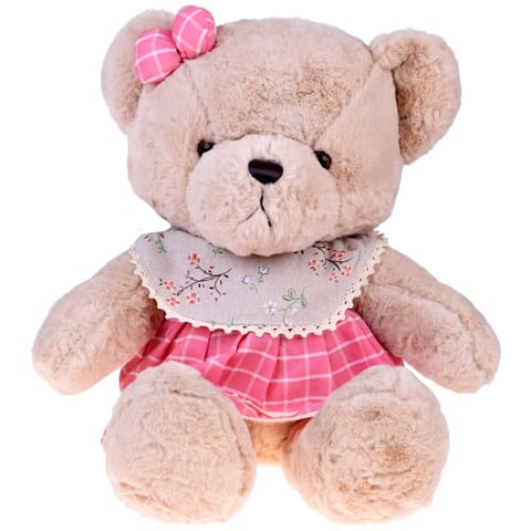 ⁨Pluszowy MIŚ - beżowa Zuzia 58cm w różowej VINTAGE sukience ZA5923 C⁩ w sklepie Wasserman.eu