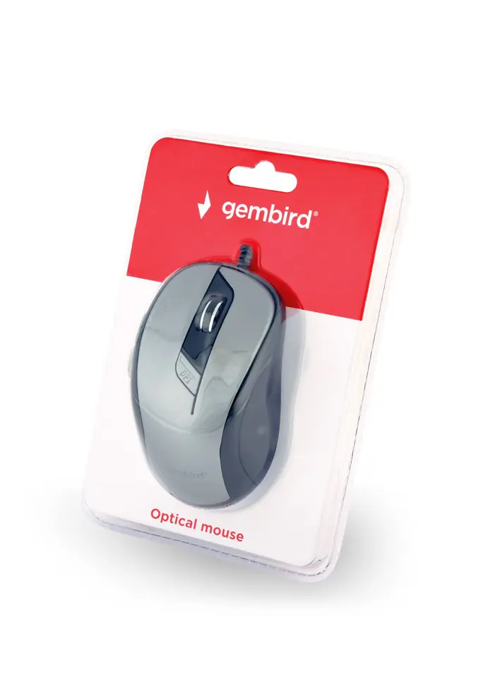 ⁨GEMBIRD MUS-6B-01-BG Mouse (Optical; 1600 DPI; Black)⁩ at Wasserman.eu