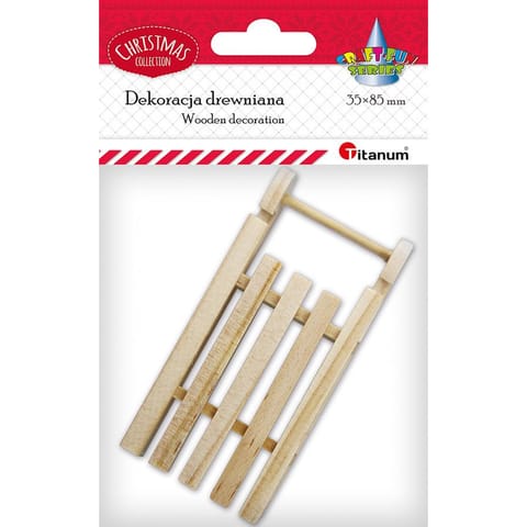 ⁨Dekoracje drewniane SANKI 35x85mm 626415 TITANUM⁩ w sklepie Wasserman.eu