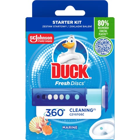 ⁨Żelowy krążek do WC z dozownikiem 36ml DUCK Marine⁩ w sklepie Wasserman.eu