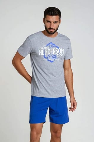 ⁨Piżama Lars 38869-90X Szaro-Niebieska (Rozmiar M)⁩ w sklepie Wasserman.eu