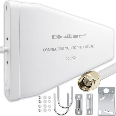 ⁨Qoltec Antena 4G 5G LTE | 9dBi | kierunkowa | zewnętrzna | N female | wodoodporna | 3m⁩ w sklepie Wasserman.eu