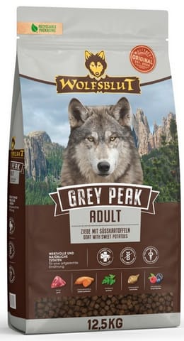 ⁨Wolfsblut Dog Grey Peak - goat and sweet potatoes 12,5kg⁩ at Wasserman.eu
