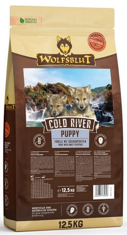 ⁨Wolfsblut Dog Cold River Puppy - pstrąg i bataty 12,5kg⁩ w sklepie Wasserman.eu