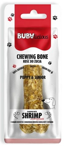 ⁨BUBAlicious Kość Puppy & Senior z krewetką, owocami dzikiej róży i witaminami 17cm [3723]⁩ w sklepie Wasserman.eu
