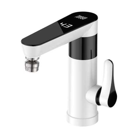 ⁨Przepływowy podgrzewacz wody - bateria stojąca biała⁩ w sklepie Wasserman.eu