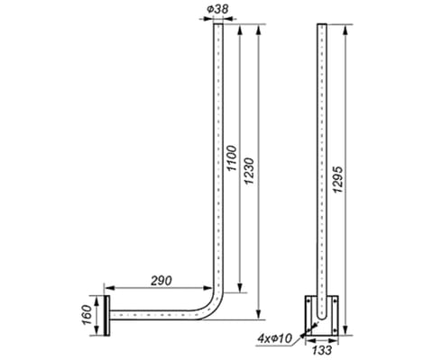 ⁨UCHWYT MUROWY WR-30/110⁩ w sklepie Wasserman.eu