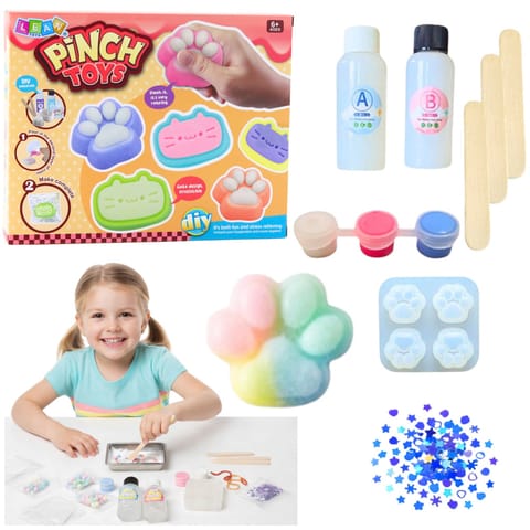 ⁨Zestaw Kreatywny DIY Do Tworzenia Gniotków Gniotek Kocia Łapka 44 el.⁩ w sklepie Wasserman.eu