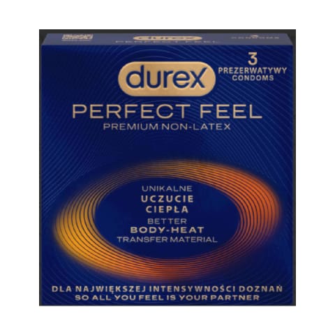 ⁨Prezerwatywy Perfect Feel 3 szt. Durex⁩ w sklepie Wasserman.eu