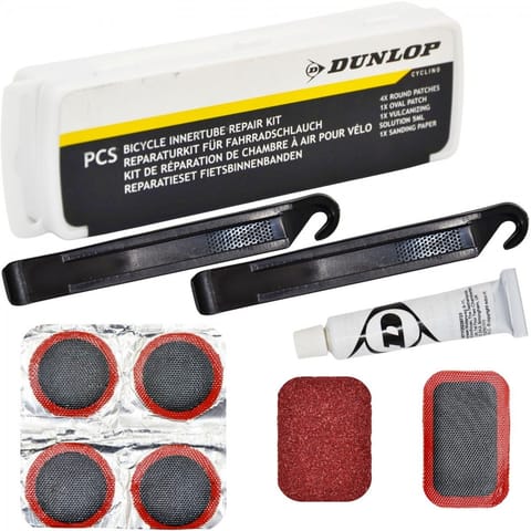 ⁨ZESTAW NAPRAWCZY DO DĘTEK ŁATKI I KLEJ 9 ELEMENTÓW BOX DUNLOP⁩ w sklepie Wasserman.eu