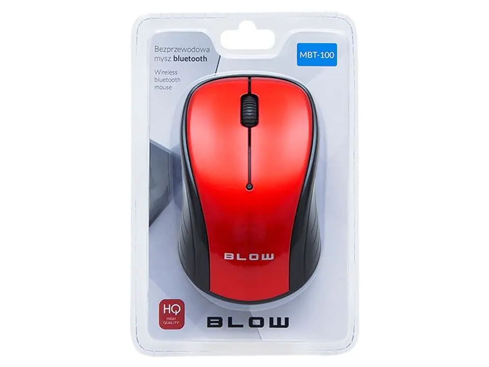 ⁨Mysz BLOW 84-023# (optyczna; 1600 DPI; kolor czerwony⁩ w sklepie Wasserman.eu