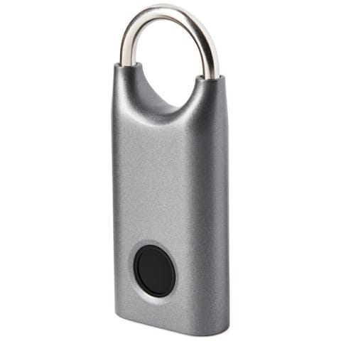 ⁨Kłódka na odcisk palca Lexon Nomaday     ciemnoszary/gun metal⁩ w sklepie Wasserman.eu