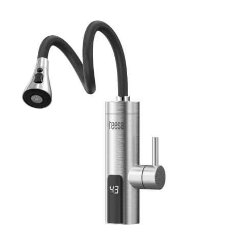 ⁨Przepływowy podgrzewacz wody - bateria metalowa kuchenna z elastyczną wylewką⁩ w sklepie Wasserman.eu