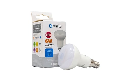 ⁨LED BULB ABILITE HEADLAMP B.NEUTRAL E14 6W/230V 470LM R50⁩ at Wasserman.eu