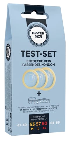 ⁨Zestaw prezerwatyw Test-Set 53-57-60 3 Condoms Mister.Size⁩ w sklepie Wasserman.eu