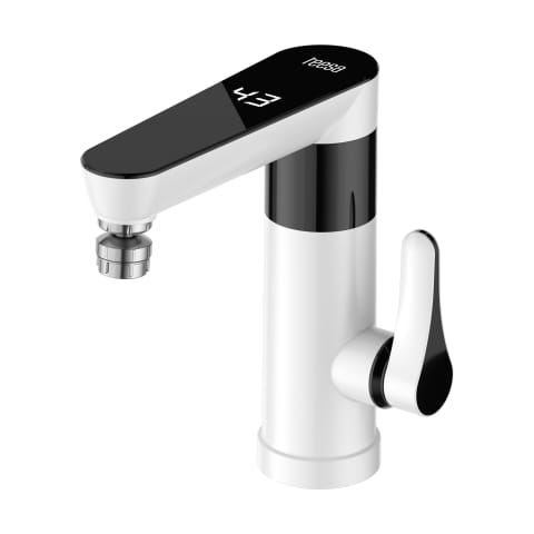 ⁨Przepływowy podgrzewacz wody - bateria stojąca biała⁩ w sklepie Wasserman.eu