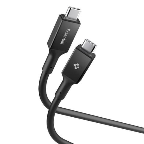 ⁨Spigen EB24012CC Essential - Kabel USB-C do USB-C PD 240W 1.2m (Czarny)⁩ w sklepie Wasserman.eu