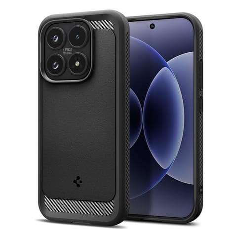 ⁨Spigen Rugged Armor - Etui do Xiaomi 17 (Matte Black)⁩ w sklepie Wasserman.eu