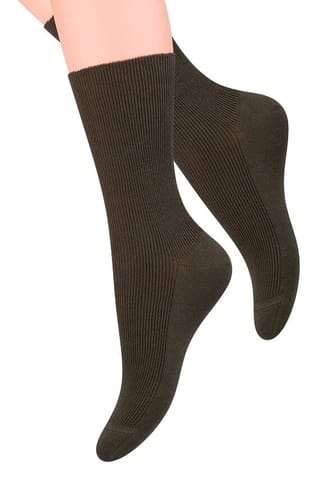 ⁨1 SKARPETY STEVEN 018 BEZUCISKOWE MĘSKIE PROMO (kolor ciemny brąz, rozmiar 39-42)⁩ w sklepie Wasserman.eu