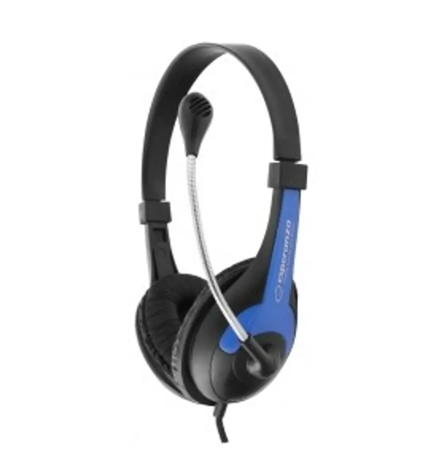 ⁨Headphones with microphone Esperanza Rooster EH158B (blue)⁩ at Wasserman.eu