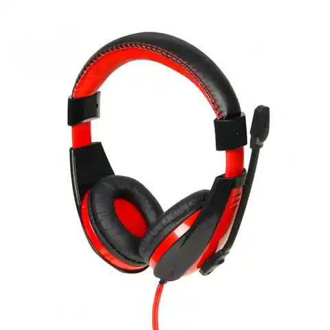 ⁨Słuchawki z mikrofonem IBOX SHPI1528MV (kolor czerwony)⁩ w sklepie Wasserman.eu