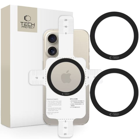 ⁨Pierścień blaszka MagSafe 2w1 do obudowy smartfona - czarna⁩ w sklepie Wasserman.eu