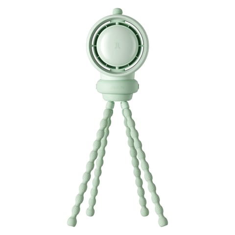 ⁨Wentylator mini wiatrak z elastycznymi nóżkami filtrem 5000mAh - zielony⁩ w sklepie Wasserman.eu