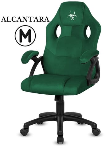 ⁨.Fotel obrotowy do biurka CARRERA M ALCANTARA DARK GREEN⁩ w sklepie Wasserman.eu