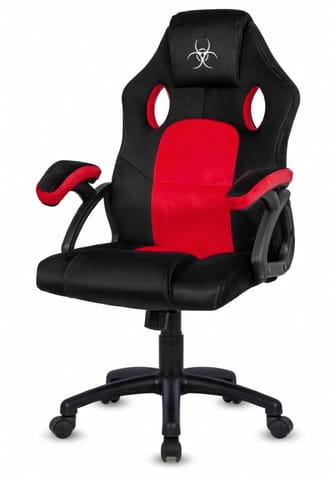 ⁨.Fotel obrotowy do biurka CARRERA M ALCANTARA BLACK + RED⁩ w sklepie Wasserman.eu