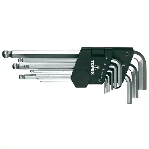 ⁨Hex wrenches 1.5-10 mm 35D957 /set of 9 pcs.⁩ at Wasserman.eu