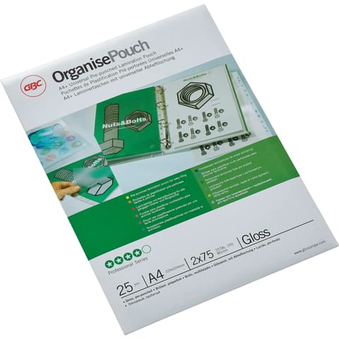 Folia do laminacji z perforacją GBC Organise A4 75 mic. 3747515 w sklepie Wasserman.eu