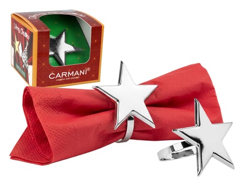 ⁨Napkin ring - Star, silver⁩ at Wasserman.eu