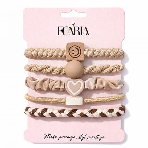 ⁨Zestaw frotek gumek 5w1 na plakietce beż GUM192⁩ w sklepie Wasserman.eu