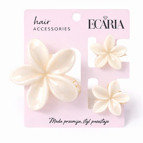 ⁨Zestaw spinek do włosów klamer 3w1, kwiat XL + 2 szt. mini spinek SP442⁩ w sklepie Wasserman.eu