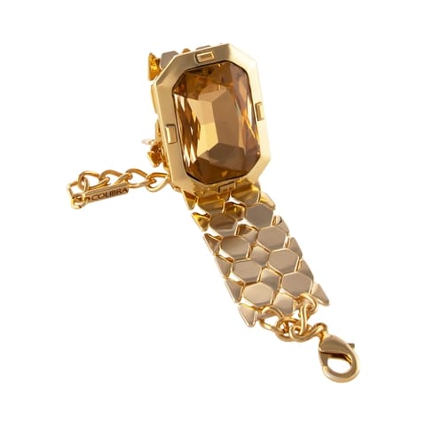 ⁨Bransoletka z dużym kryształem i kryształkami Preciosa (B25/JES/54AU)⁩ w sklepie Wasserman.eu