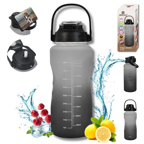 ⁨BUTELKA BIDON ZE SŁOMKĄ NA WODĘ 2L KINGHOFF KH-2009⁩ w sklepie Wasserman.eu