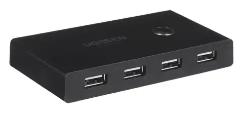 ⁨UGREEN SWITCH PRZEŁĄCZNIK KVM USB 2X4 USB 2.0 CZAR⁩ w sklepie Wasserman.eu