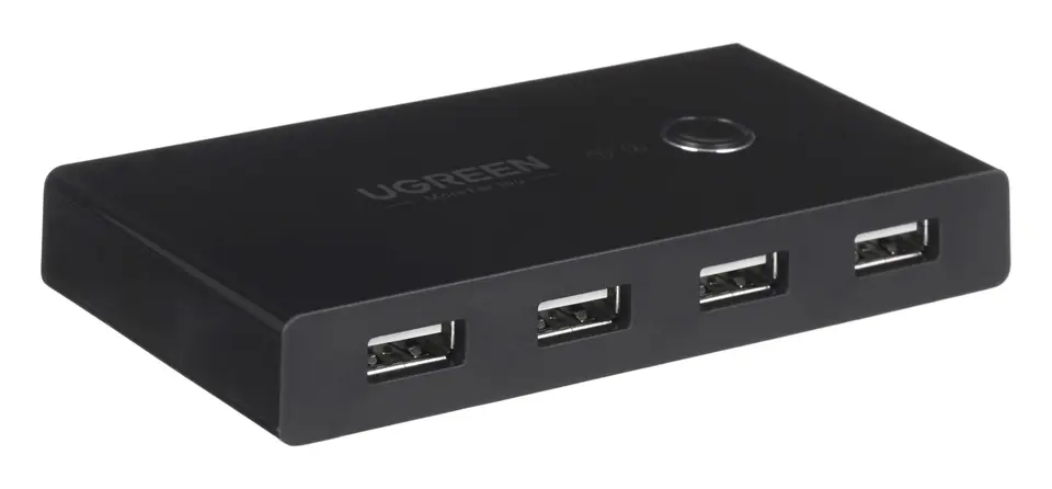 ⁨Switch KVM USB 2x4 UGREEN USB 2.0 black⁩ at Wasserman.eu