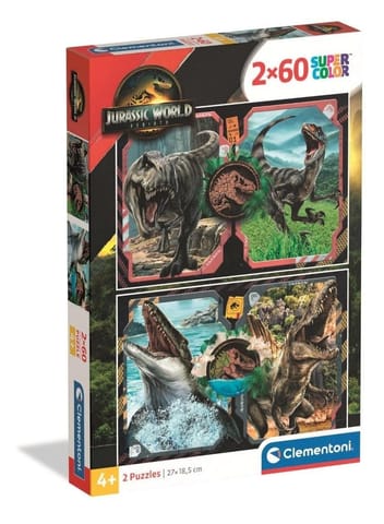 ⁨Puzzle 2x60 Super kolor Jurassic World⁩ w sklepie Wasserman.eu