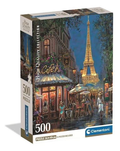 ⁨Puzzle 500 Night At The Eiffel Cafe⁩ w sklepie Wasserman.eu